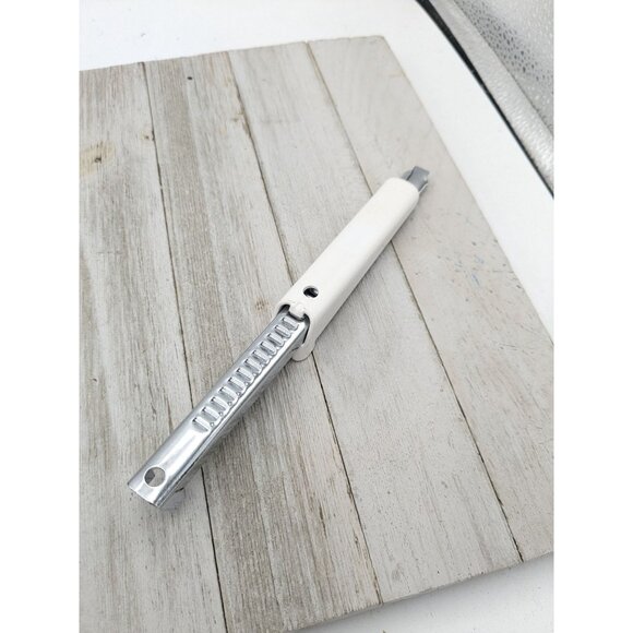 Vintage Lid Jar Opener White Handle Gadget Tool Utensil Adjustable 8" - Picture 1 of 4